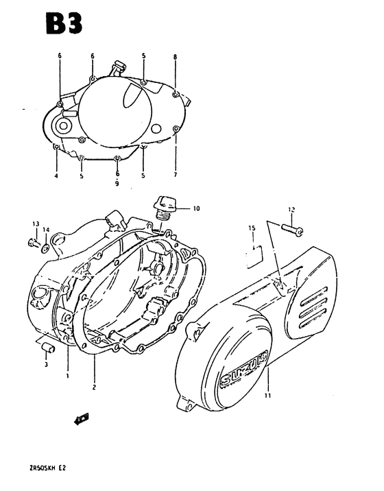 Crankcase cover ass`y  (v