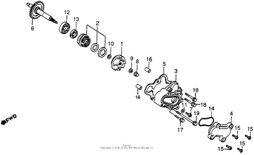CR250R Water pump 81
