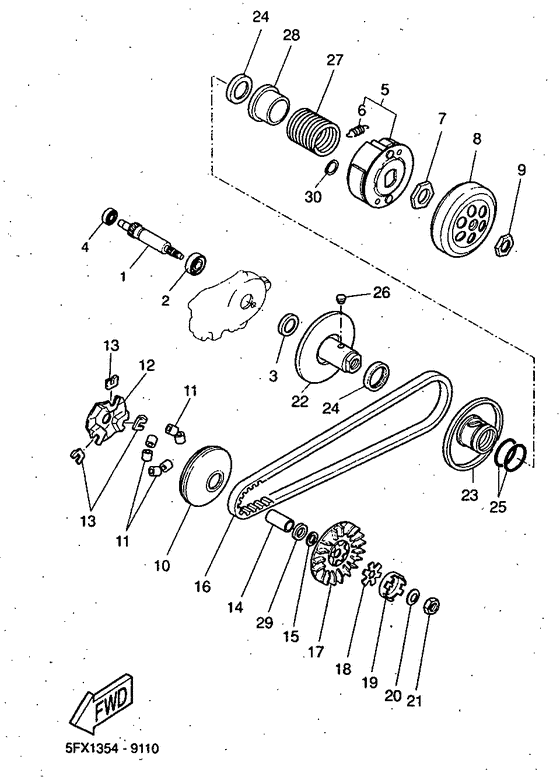 CW50RS Сцепление