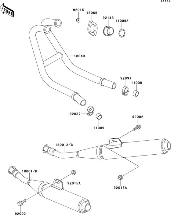 EX250 Глушитель