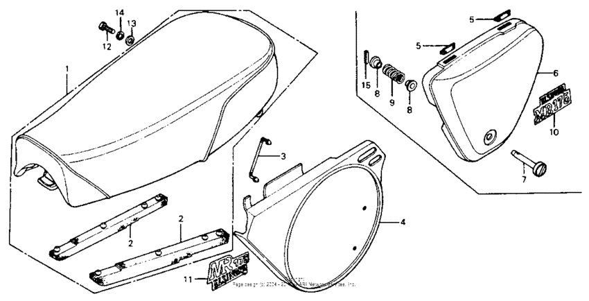 Seat + side cover