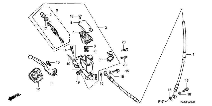 Fr. brake master cylinder