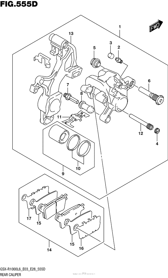 Rear Caliper (Gsx-R1000Al6 E28)