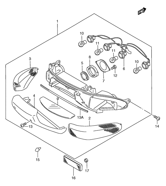 AN250 Задний комбинированный сигнал