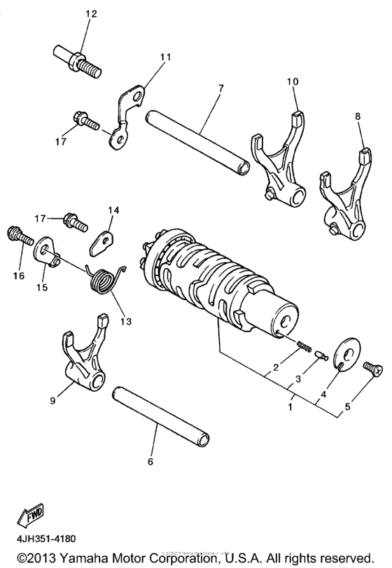 YZF600RH Вилки переключения