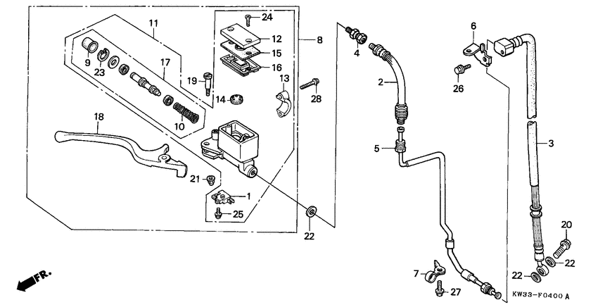 Fr. brake master cylinder