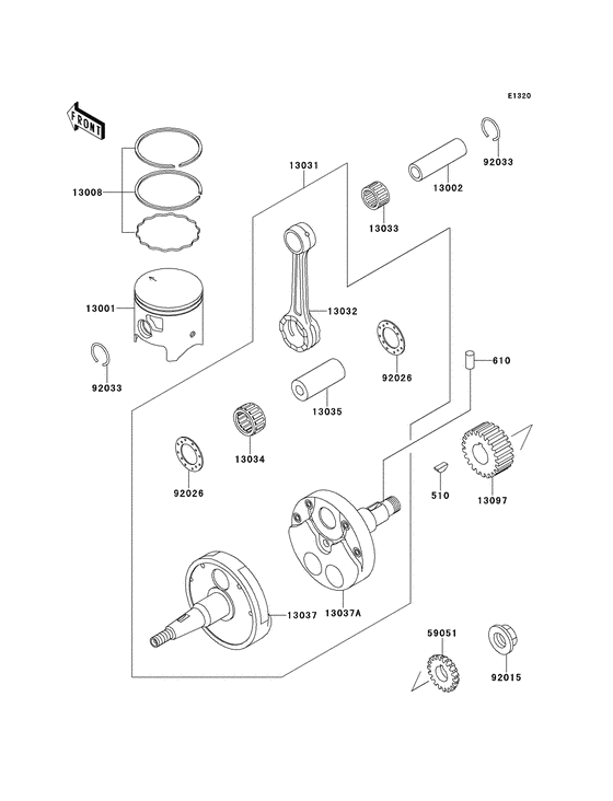Crankshaft/piston