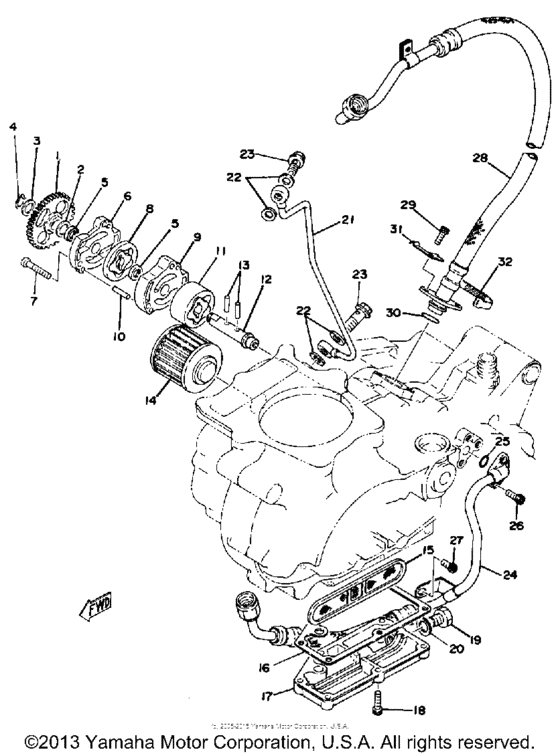 Oil pump oil filter