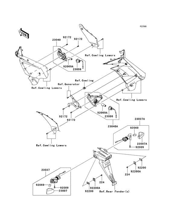ZX600 Поворотники