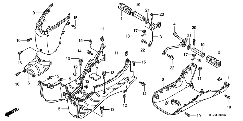 Floor step/pillion step