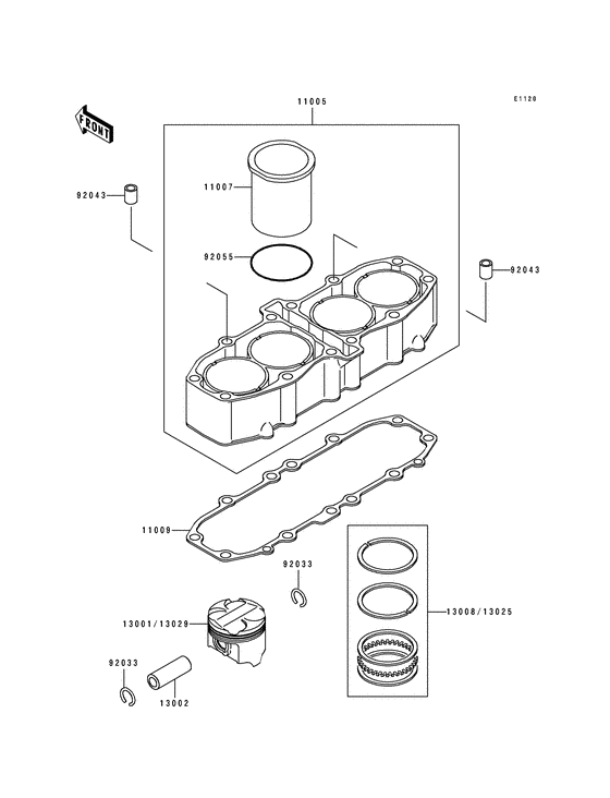 ZX600 Цилиндр / поршень