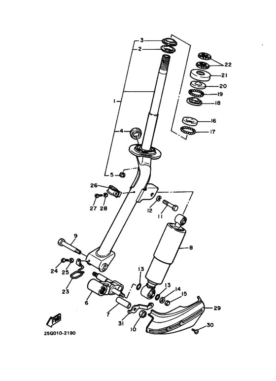 Front fork assy(ur silv