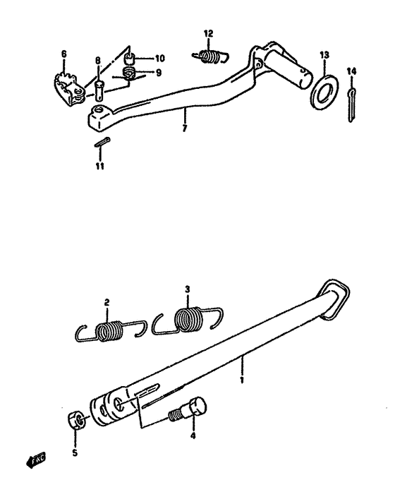 Stand-rear brake