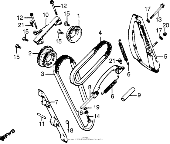 Cam chain + tensioner