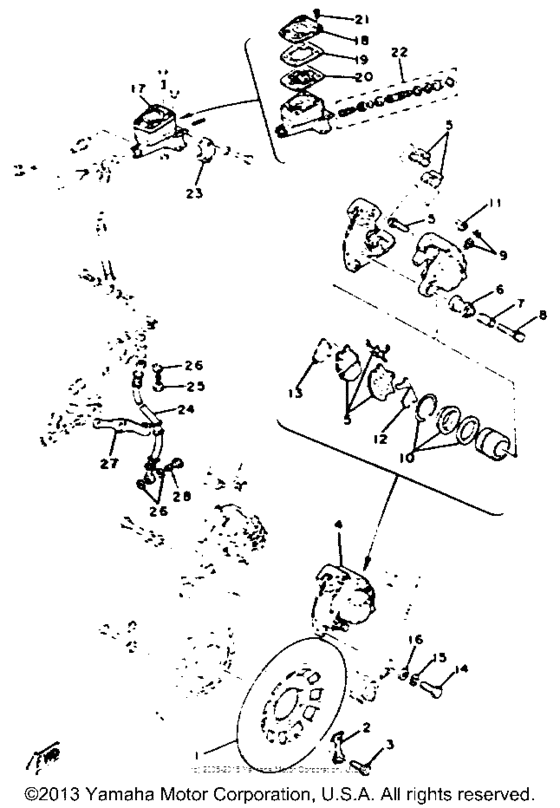 Double disc brakes alternate parts