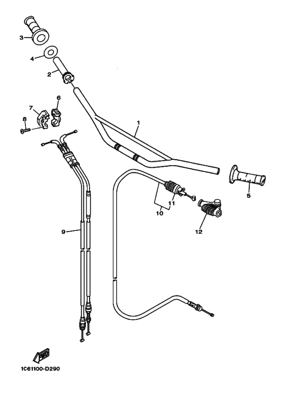 Steering handle & cable