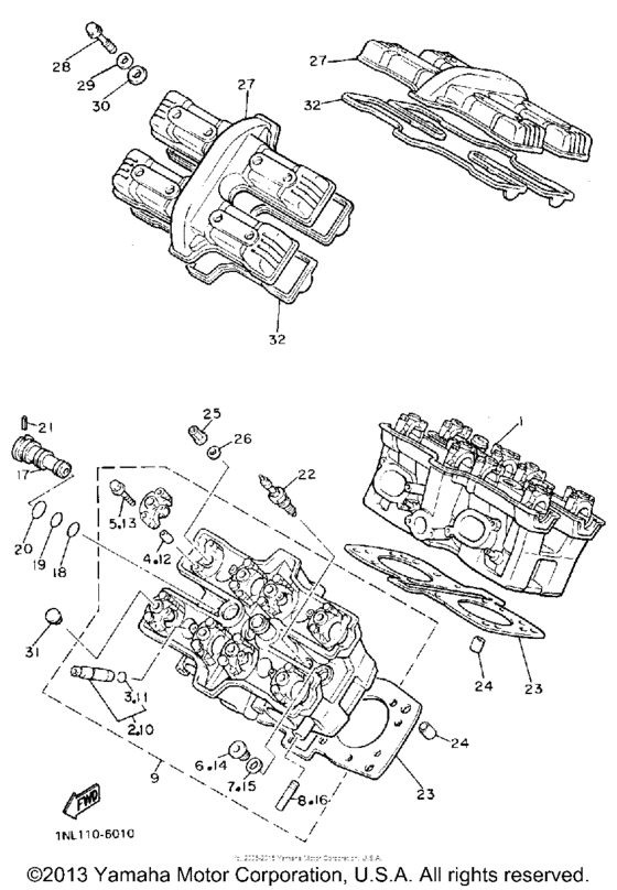 XVZ13DS Головка цилиндров