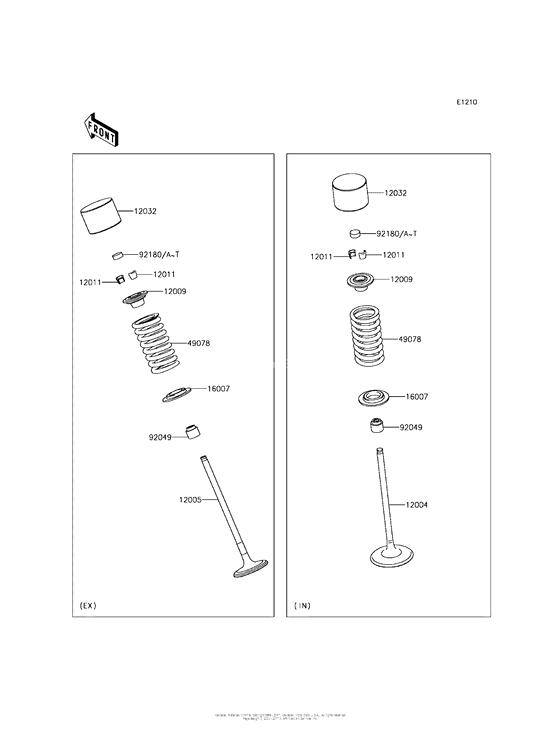 EX650 Клапана