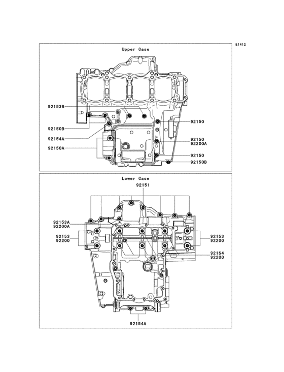 ZX1000 Болты крепления картера