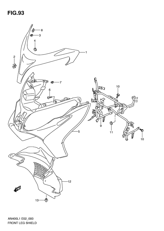 Front leg shield