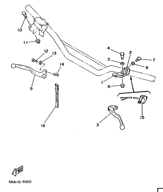 Handle switch. lever