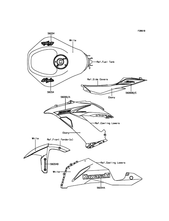 ZX636 Decals(P.F.S.White)