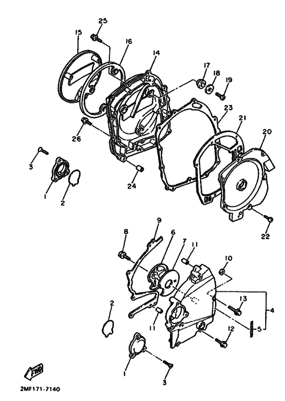 Crankcase cover ass`y  (v
