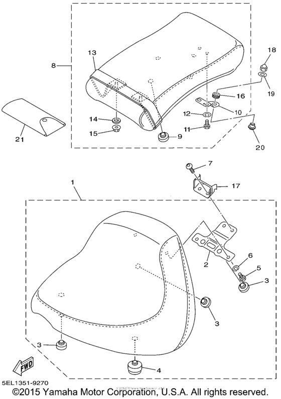 XVS1100M Сиденье