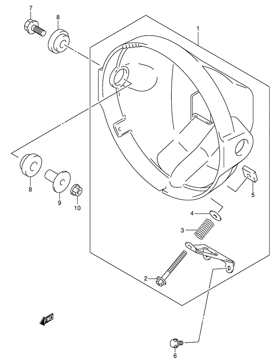 SV650 Фара головного света