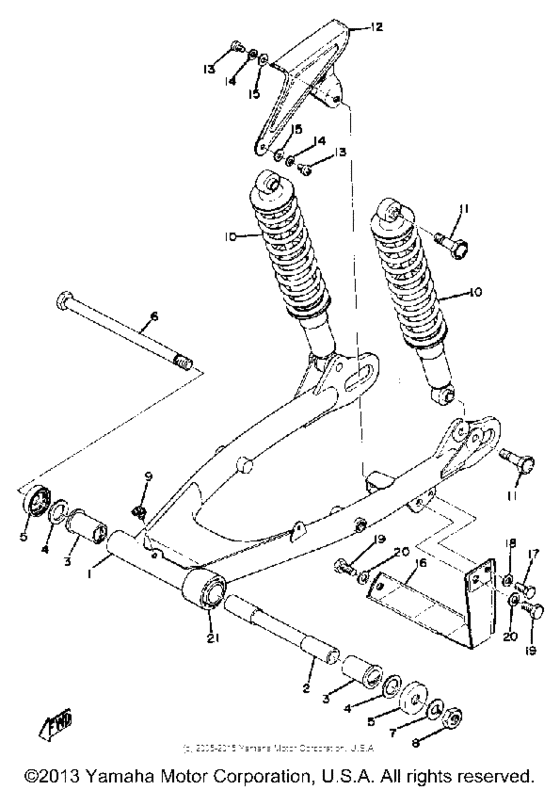 Rear arm rear cushion chain case