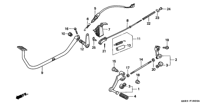 CA125 Brake pedal assy