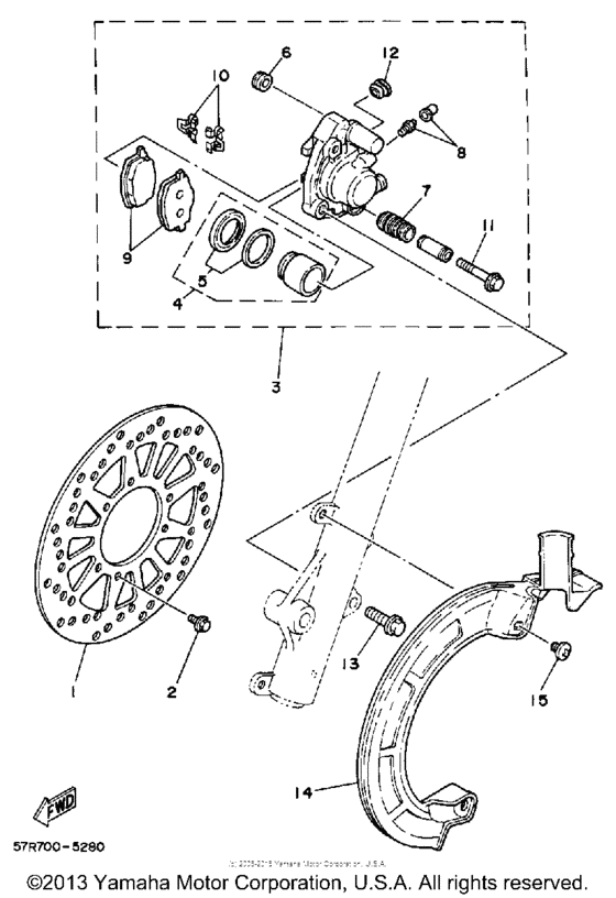 Front brake - caliper