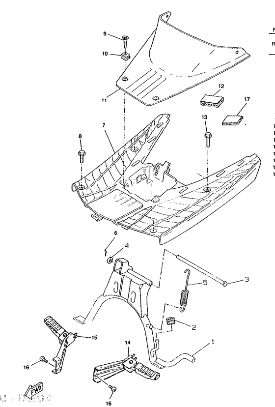 CW50RS Stand. footrest
