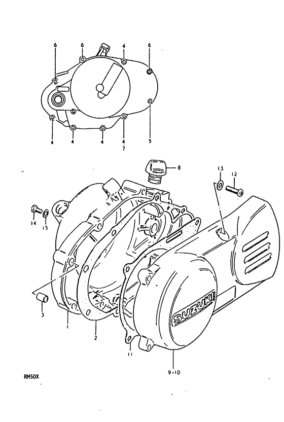 Crankcase cover ass`y  (v