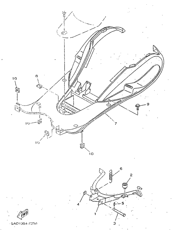 YN50R Stand. footrest
