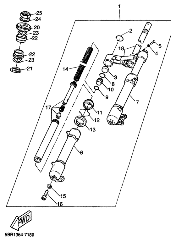 YQ50 Передняя вилка