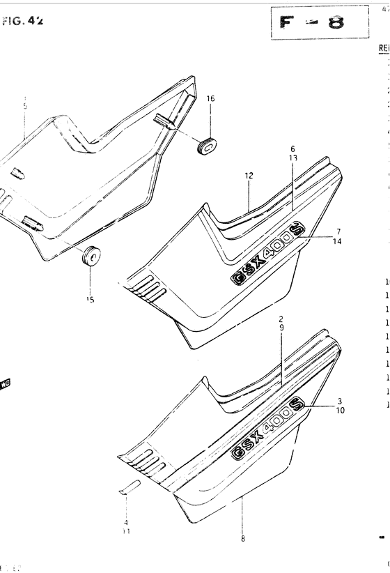 GSX400 Обтекатель задний