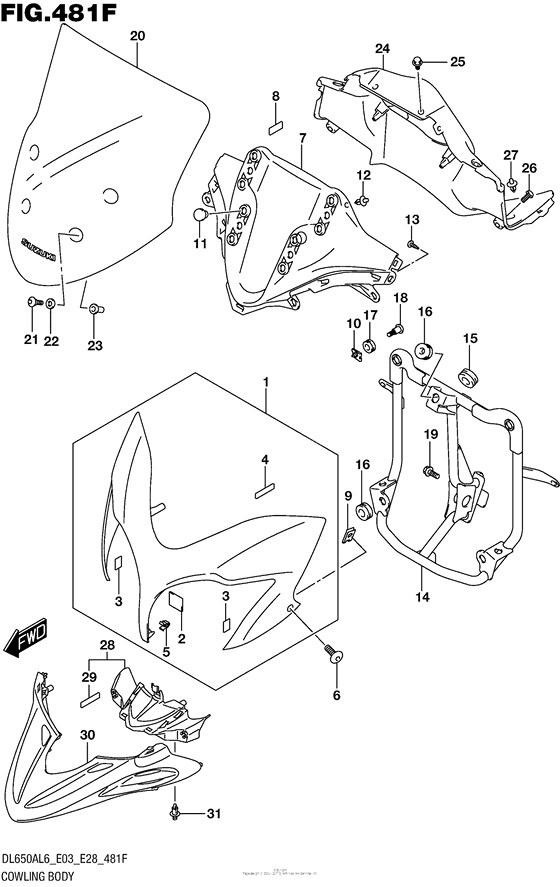 Cowling Body (Dl650Xal6 E03)