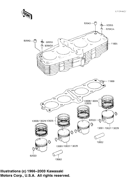 Cylinder/pistons