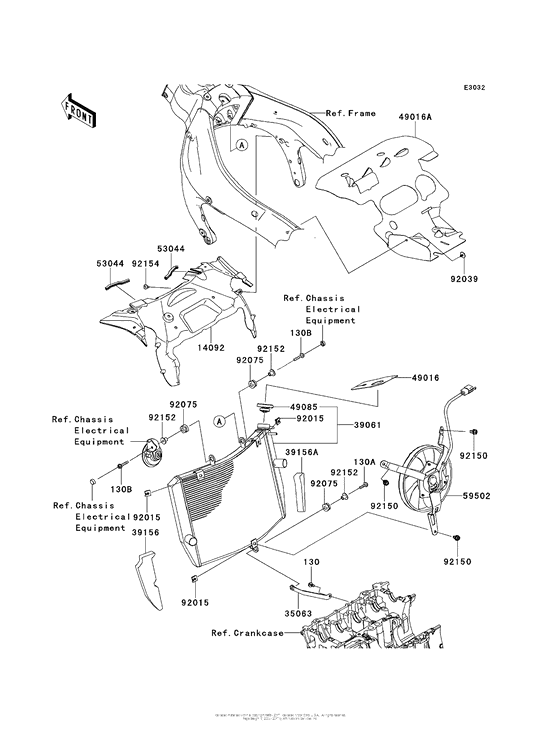 ZX636 Радиатор