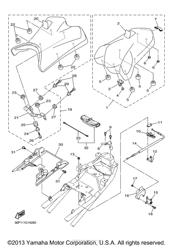 FZ6RZR Сиденье