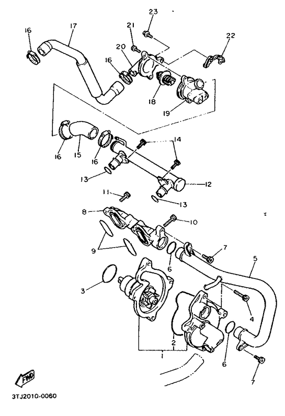 FZR400RR Waterpump