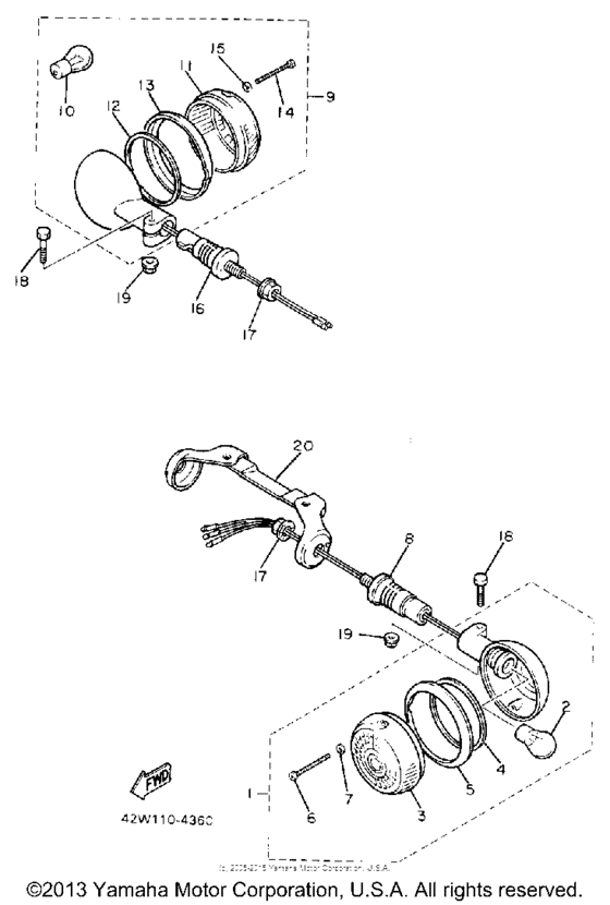 XV1100U Поворотники