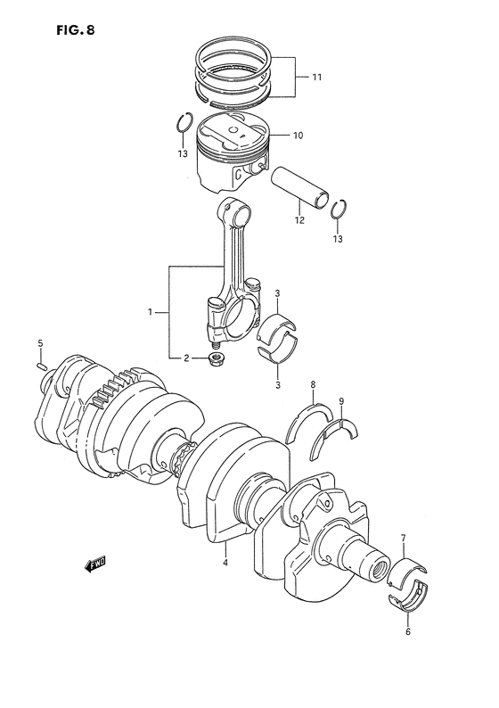 GSX1100 Вал коленчатый