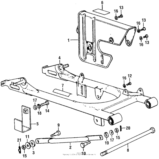 Swingarm + chain case