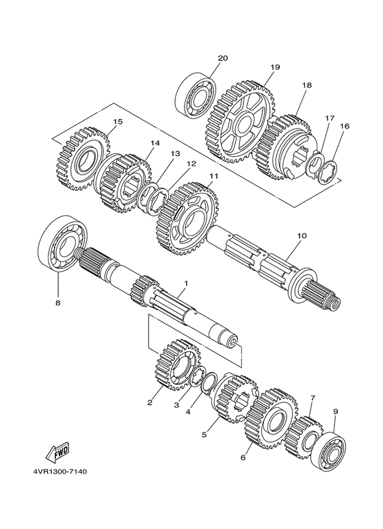 XVS650A Трансмиссия