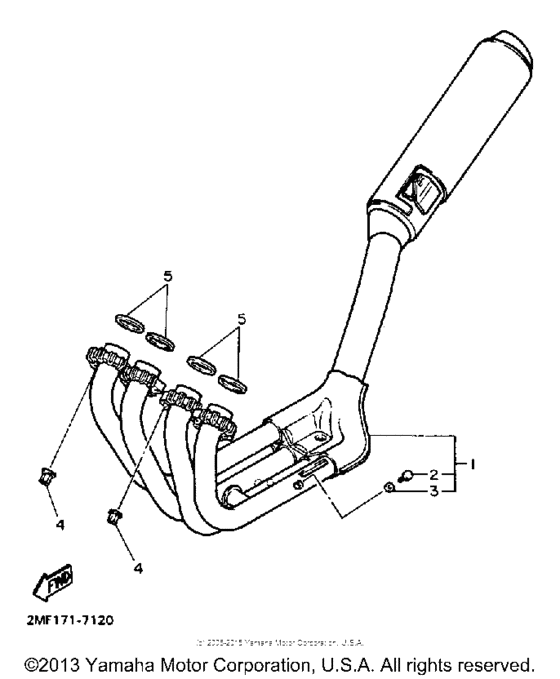 FZ700T Выхлопная система
