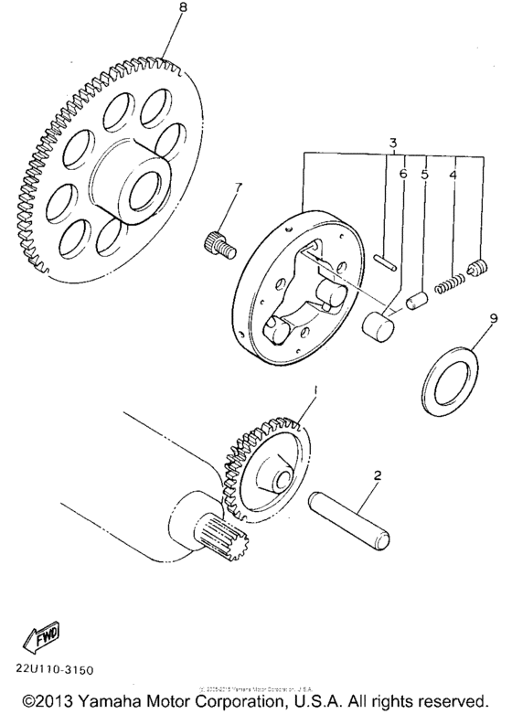 XV535SG Муфта стартера