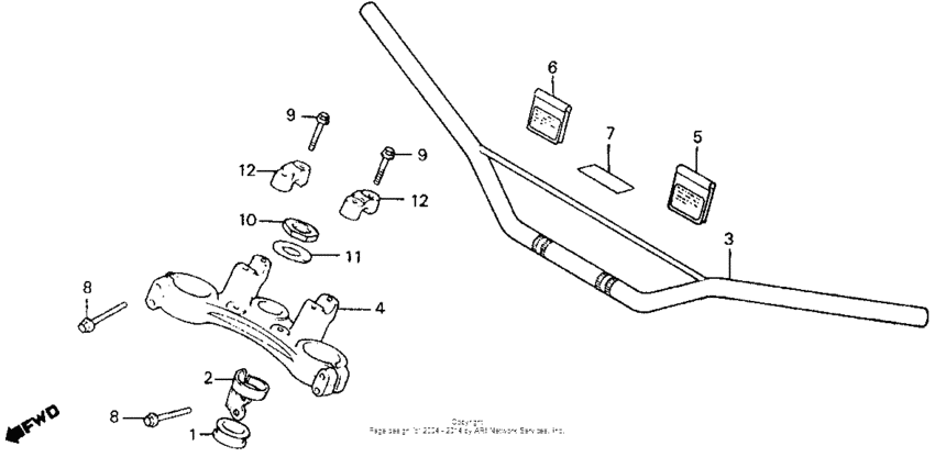 Handlebar + top bridge