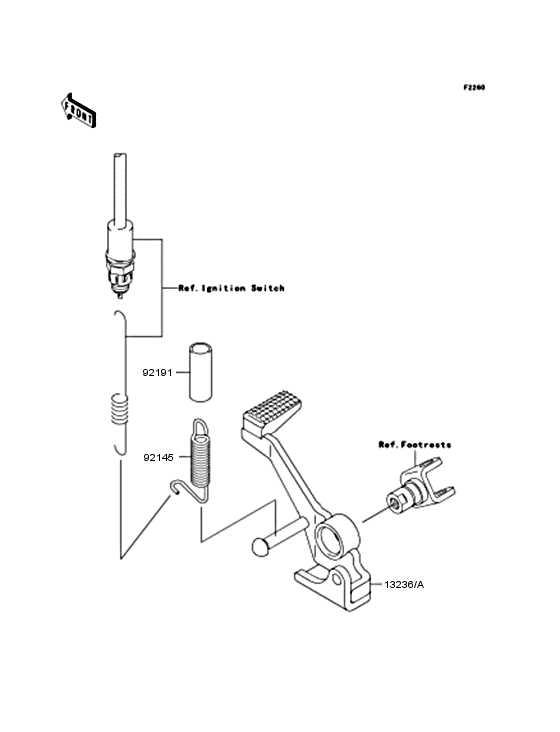 ZR750 Педаль тормоза